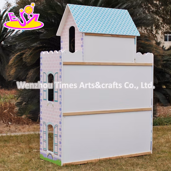 새로운 디자인 사랑스러운 척 놀이 나무 소녀 인형의 집 W06A161